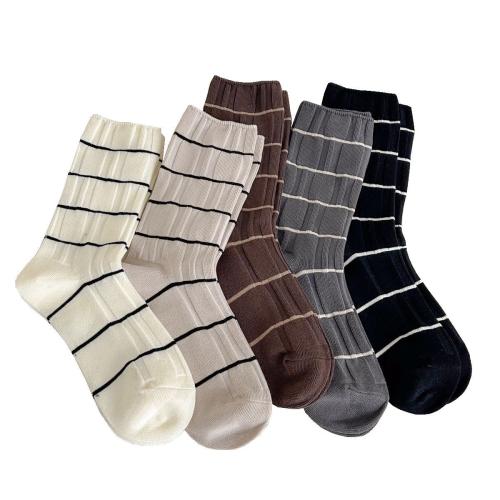 Gekämmte Baumwolle Frauen Lose Socken, unterschiedliche Farbe und Muster für die Wahl, :, 5Paare/Viel,  Viel