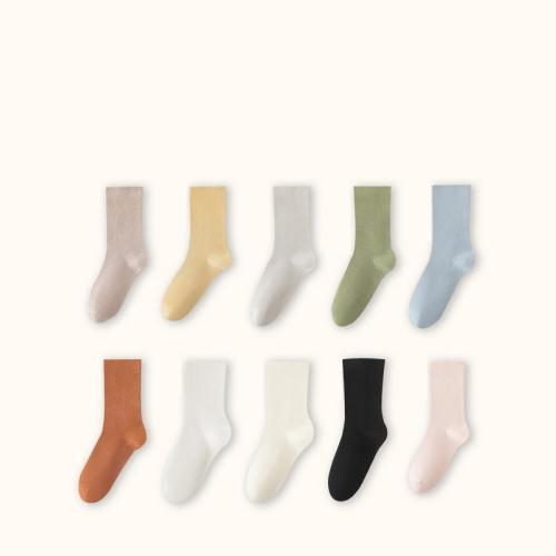 Gekämmte Baumwolle Frauen Lose Socken, Solide, mehr Farben zur Auswahl, :, 5Paare/Viel,  Viel