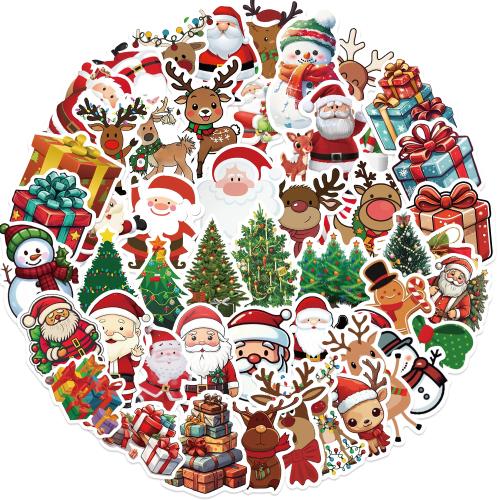 PVC Rubber DIY Decorative Sticker christmas design & waterproof mixed pattern Bag