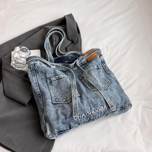 Denim Shoulder Bag large capacity & soft surface PC