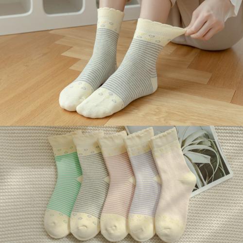 Baumwolle Schwangere Frauen Socken, Gedruckt, Gestreift, mehr Farben zur Auswahl, :, 5Paare/Viel,  Viel