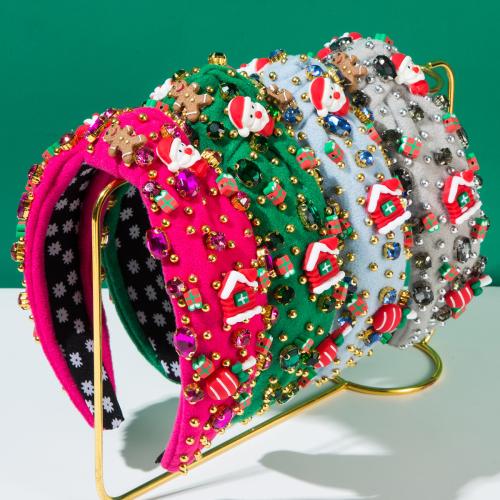 Cloth & Plastic Hair Band for women & christmas design & with rhinestone PC