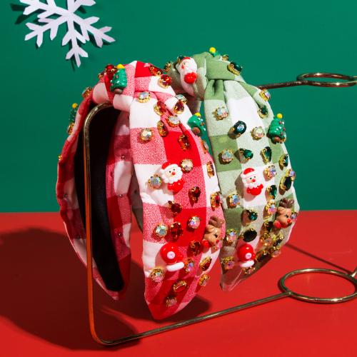 Cloth & Resin & Rhinestone Hair Band for women & christmas design PC