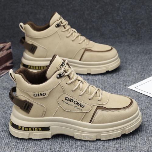 Rubber & PU Leather Men Casual Shoes hardwearing & anti-skidding & breathable EVA Pair