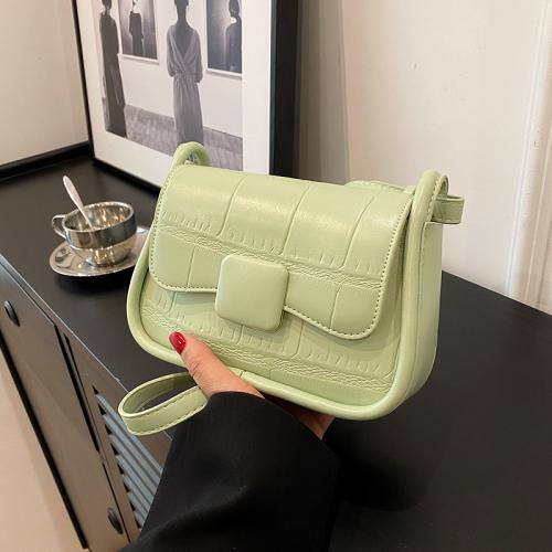 PU Leather Box Bag Shoulder Bag soft surface crocodile grain PC