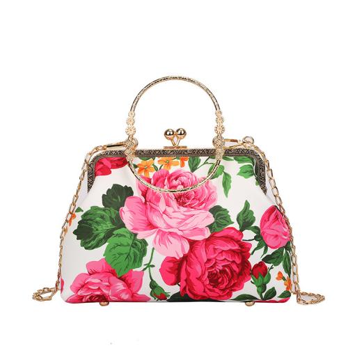 Polyester Easy Matching Clutch Bag, with chain, floral, more colors for choice,  PC