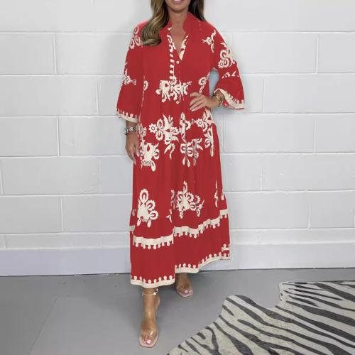 Polyester Robe d’une seule pièce Floral plus de couleurs pour le choix pièce