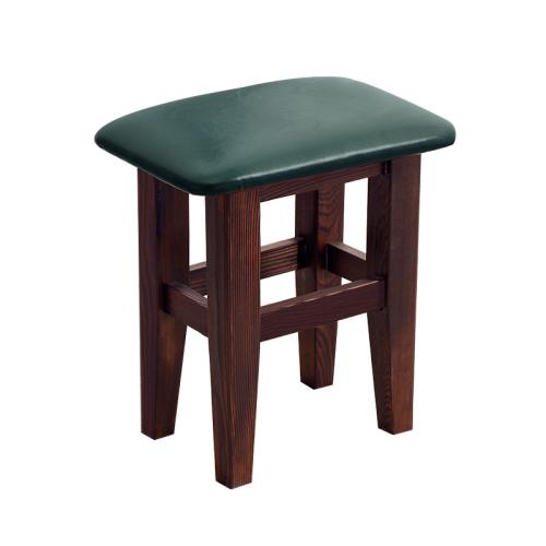 Waxed Leather & Sponge & Solid Wood Stool durable PC