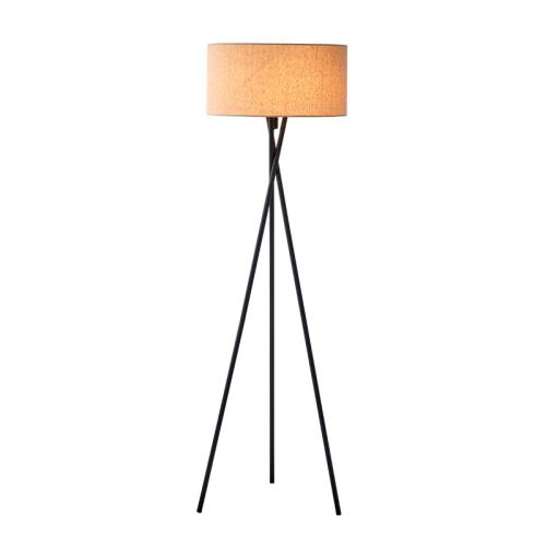 Chiffon & Fer Lampe de plancher Solide Noir pièce