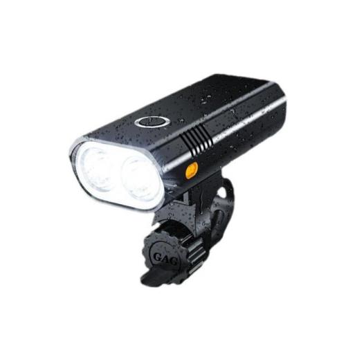 Aluminium Alloy adjustable light intensity Bicycle Front Light with USB charging wire & waterproof black PC