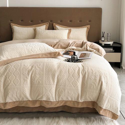 Plush Bedding Set & thermal Solid Set