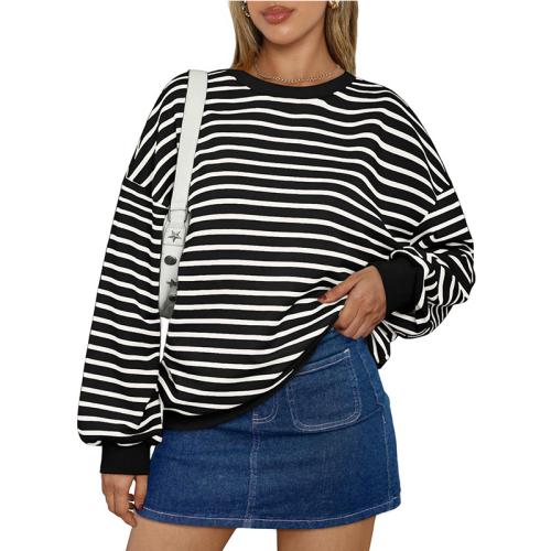 Radius & Polyester Vrouwen Sweatshirts Afgedrukt Striped meer kleuren naar keuze stuk