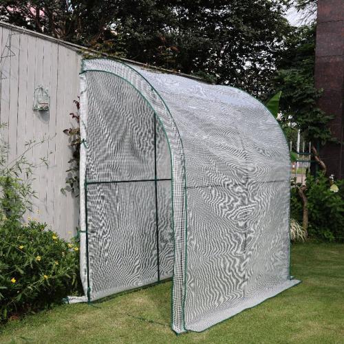 Steel Tube & PE Plastic Waterproof Greenhouse white PC