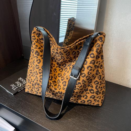 Canvas Shoulder Bag large capacity & soft surface leopard PC