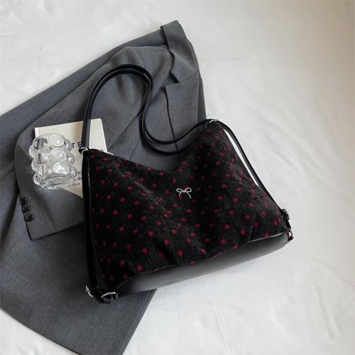 Flannelette Shoulder Bag large capacity & soft surface PC