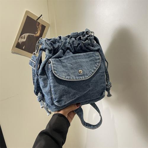 Denim Bucket Bag Crossbody Bag soft surface PC