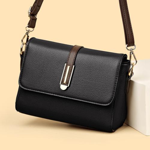 PU Leather Concise & Easy Matching Crossbody Bag attached with hanging strap Solid PC