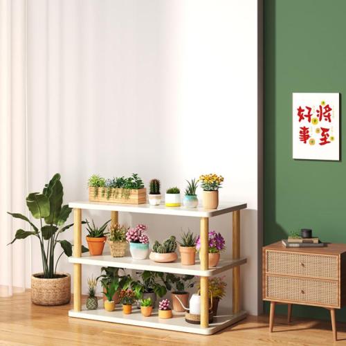 Medium Density Fiberboard & Solid Wood Multilayer Flower Rack PC