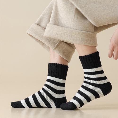 Wool Men Ankle Sock antifriction & thicken & thermal striped : Lot