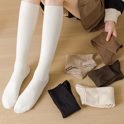 Cotton Women Loose Socks sweat absorption & anti-skidding Solid Lot