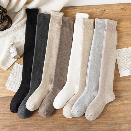 Acrylic Women Knee Socks thicken & sweat absorption & thermal Solid : Lot