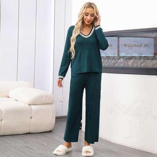 Fibre de viscose Ensemble occasionnel de femmes Pantalon long & Retour au début plus de couleurs pour le choix : Ensemble