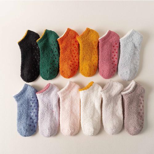 Korallen-Fleece Frauen Boden Socken, Abgabe, Solide, mehr Farben zur Auswahl, :,  Paar