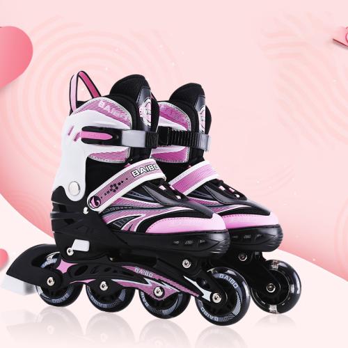 Mesh Fabric & Aluminium Alloy Roller Skates hardwearing & breathable Solid Pair