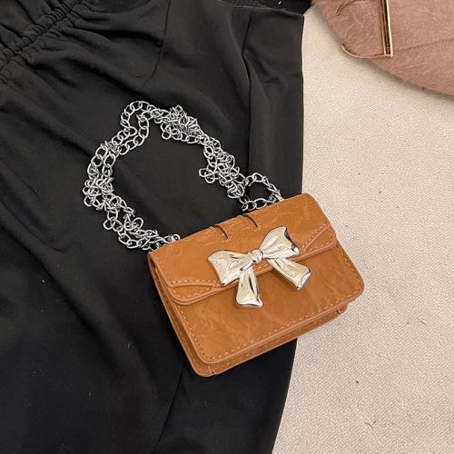 PU Leather Box Bag Shoulder Bag with chain & soft surface PC