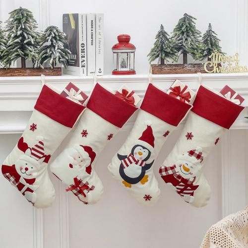 Adhesive Bonded Fabric Christmas Stocking for home decoration & christmas design PC