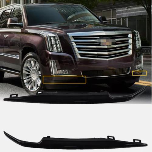 Front Bumper Trim Set For 2015-2020 Cadillac Escalade Fits ESV Gloss Black