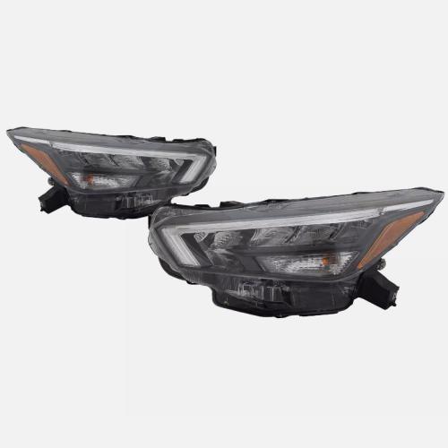 LED Left and Right Headlight Set For 20-24 Nissan Versa; CAPA Certified