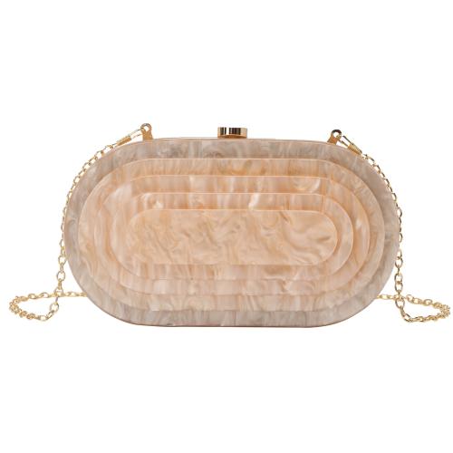 Cross-border Women's Evening Bag Fashion Acrylic Shoulder Chain Bag Retro Shell Shape Marble Evening Bag