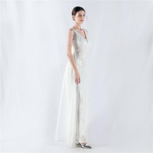 Sequin & Polyester Slim & floor-length Long Evening Dress PC