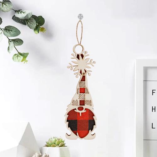 New Christmas Wooden Doll Wooden Sign Pendant Christmas Tree Decorations Hanging Pendant