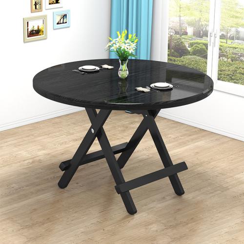 Foldable round table simple household small rental house dining table portable outdoor table