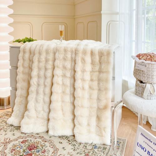 Light luxury plush blanket cloud mink velvet sofa blanket winter thickened double-layer cover blanket