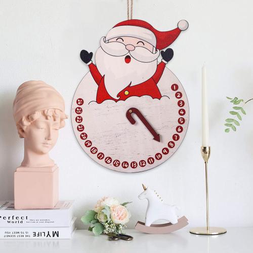 2024 New Christmas Clock Pendant Interior Decoration Christmas Tree Pendant Christmas Door Plate Elk Hanging Decoration