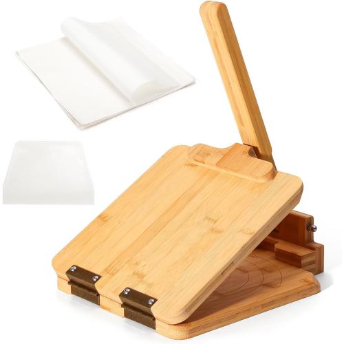 Hot Bamboo Wooden Mexican Tortilla Maker Press Dumpling Artifact