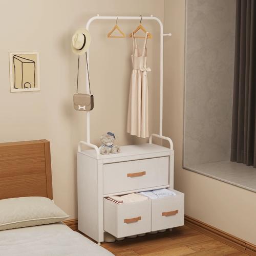 Coat Rack Floor Clothes Hanging Dust-proof Simple Household Clothes Storage Cabinet Shelf