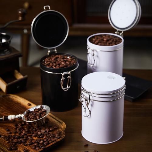 Sealed Tea Can Iron Can Coffee Bean Storage Can Square Tinplate Can Fruit Wood Carbon Can