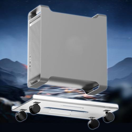 Acrylic computer host bracket desktop chassis bracket office mobile base with pulley rack tray