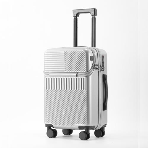 Front Opening 20 Inch Luggage Case Boarding Trolley Case Multifunctional Suitcase Universal Wheel