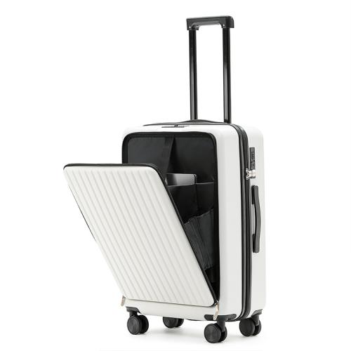 New front opening zipper luggage 24-inch high-looking strong durable student password trolley case