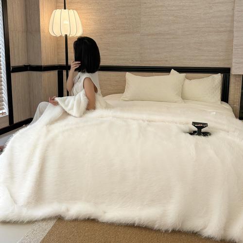 Faux Fur Blanket Imitation Rabbit Plush Sofa Blanket Thickened Warm Imitation Fur Blanket