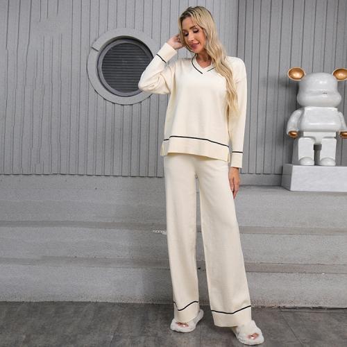 Fashion Knitted suit Women's 2024 Autumn and Winter New Loose Casual Sweater Pullover Knitted Two-piece Set