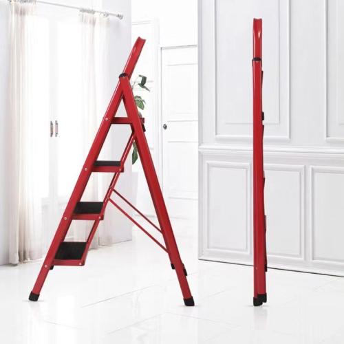 Home Folding Mobile Herringbone Ladder Multifunctional Ladder Thickened Step Ladder Telescopic Stair Carbon Steel