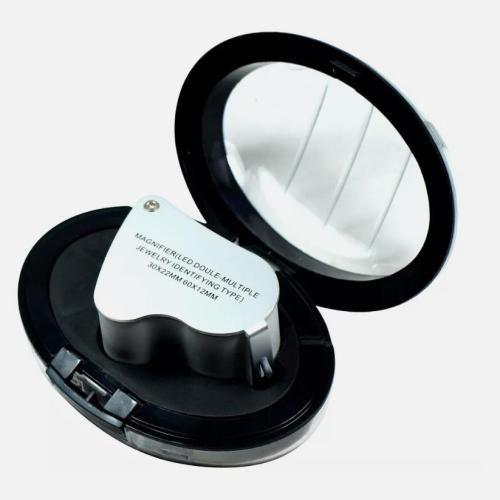 Illuminated 30X - 60X Jewelers Loupe Lighted Magnifier US Free Shipping