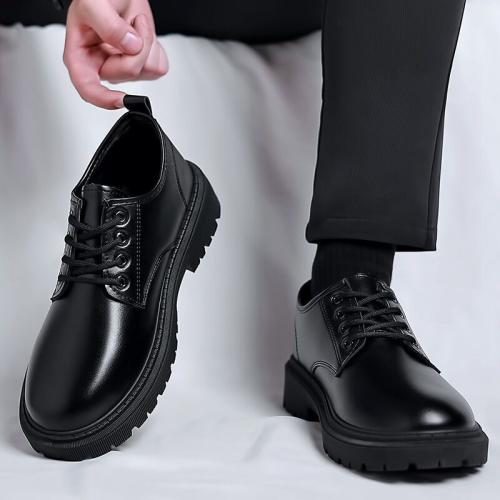 Men's shoes work shoes new waterproof black leather shoes thick board