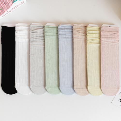 Modal pile socks women's spring and summer thin mesh breathable boneless suture women's socks